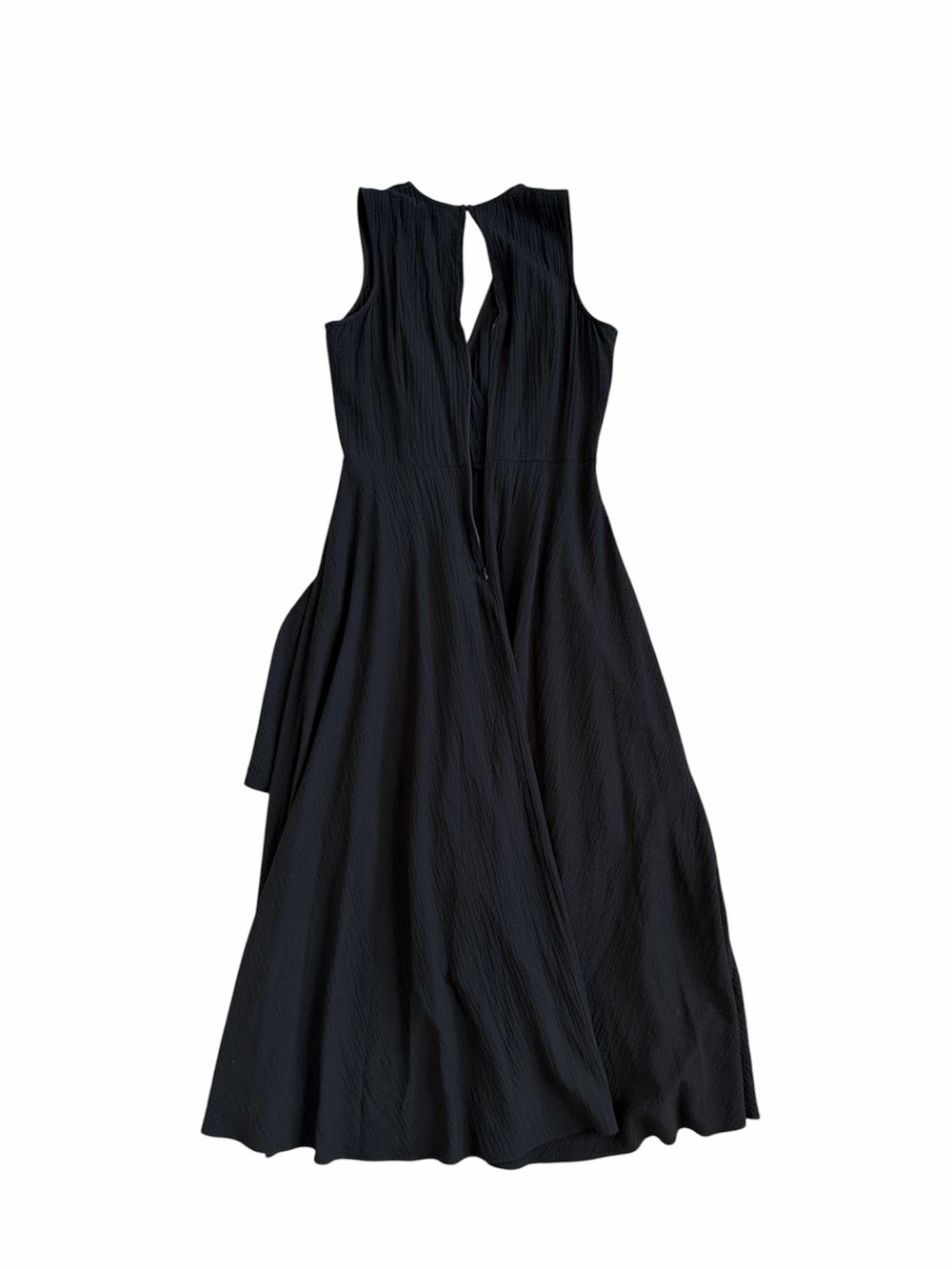 Calvin Klein Black Sleeveless Wrap-Style Midi Dress Size 4P - Picture 6 of 6